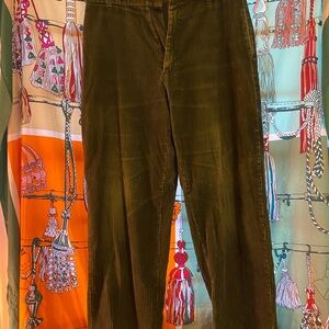 L.L. Bean Men's Olive Corduroy Pants